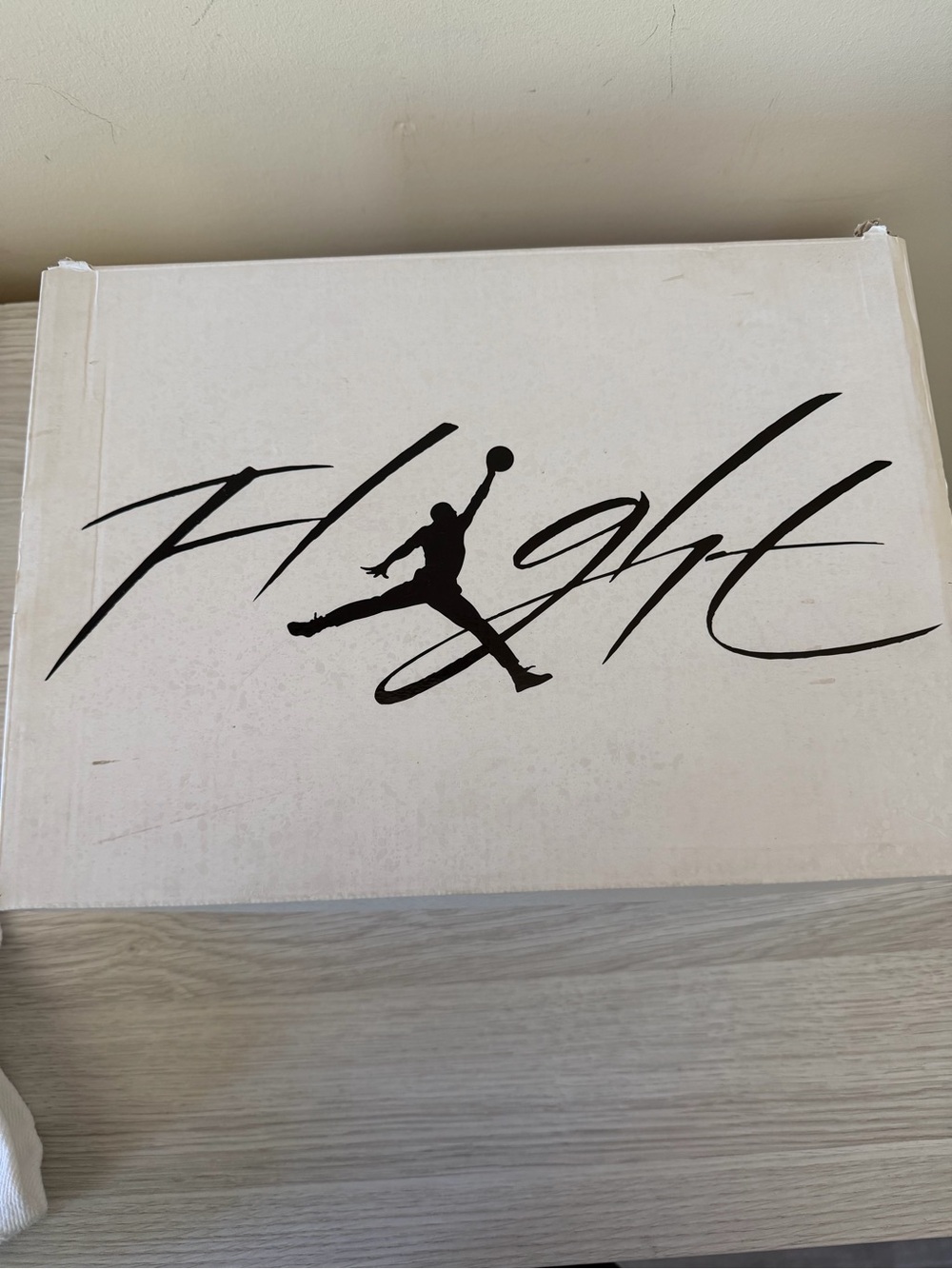 Jordan Flight Decorative Box in White with Black Logo